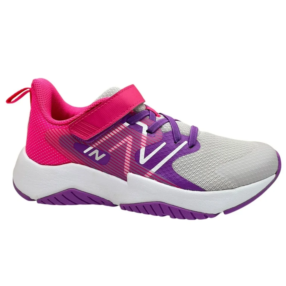 New Balance Rave Run Youth Girls Slip-on Sneakers Size 4 Purple/Pink Lightweight
